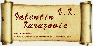 Valentin Kuruzović vizit kartica